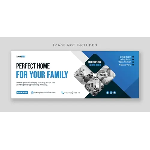 Dream home for sale real estate facebook cover template