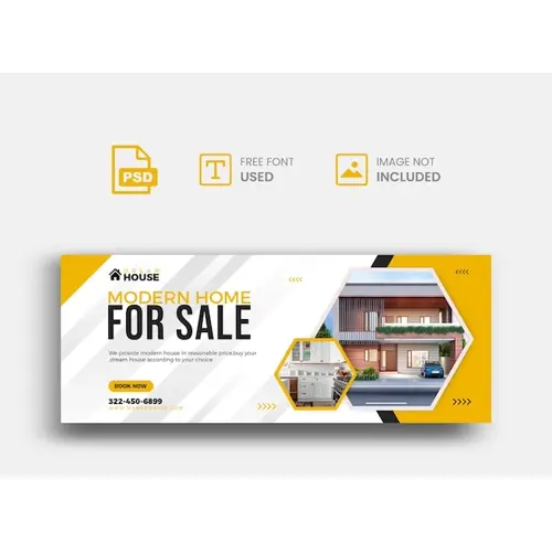 Dream home for sale real estate facebook timeline cover template Premium Psd