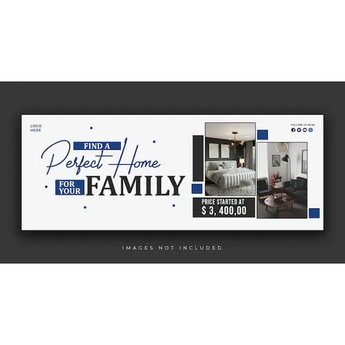 Dream home for sale real estate facebook timeline cover template