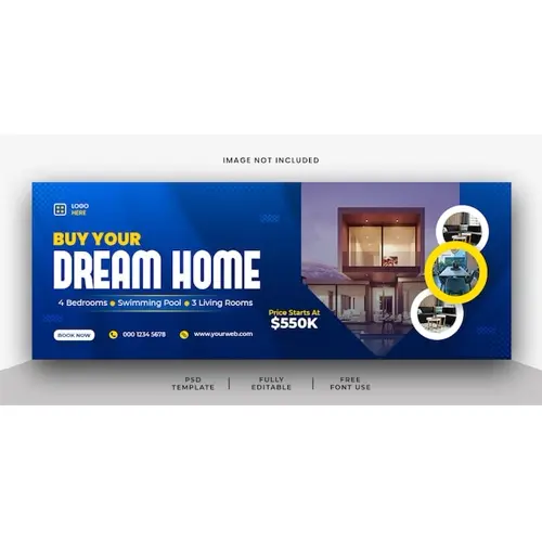 Dream Home Social Media Facebook Cover Banner Template