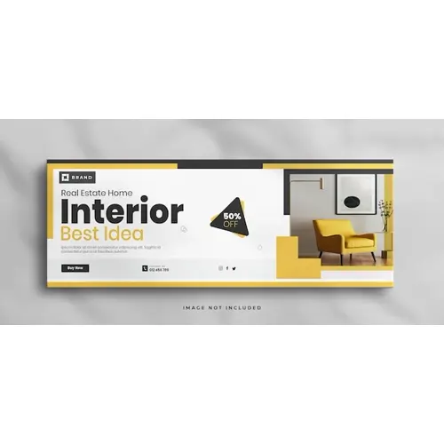 Dream modern Interior home for sale real estate facebook cover template