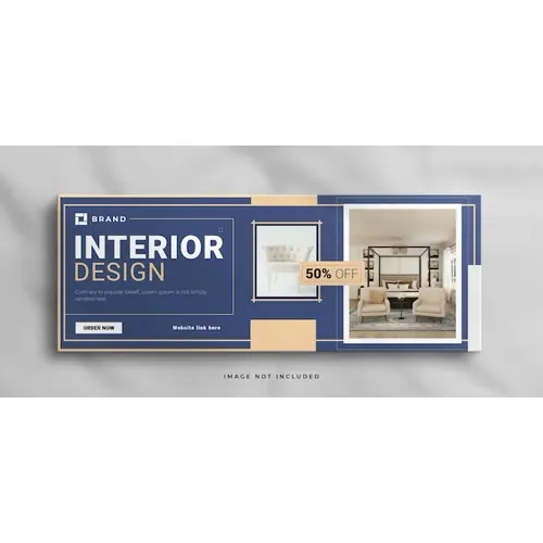 Dream modern Interior home for sale real estate facebook cover template
