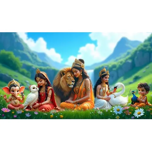 Durga Puja Facebook Cover 2024 Printable Graphic Design for Festival Celebrations