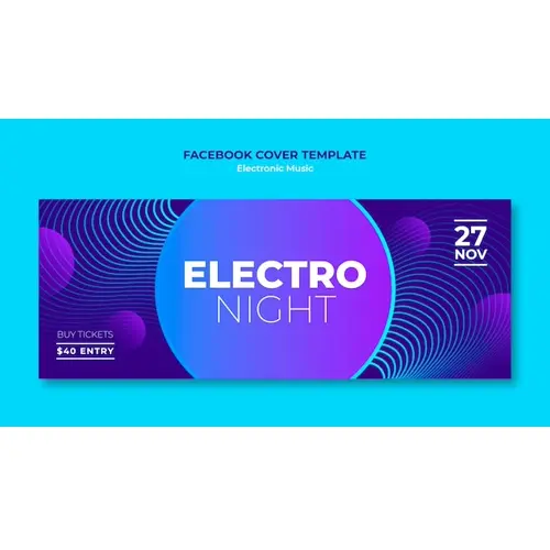 Dynamic electronic music facebook cover