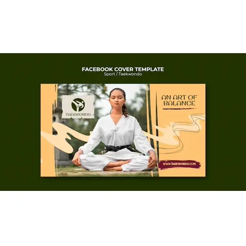 Dynamic taekwondo facebook cover template