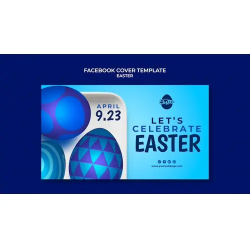 Easter facebook cover design template