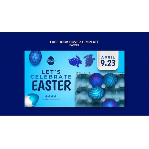 Easter facebook cover design template