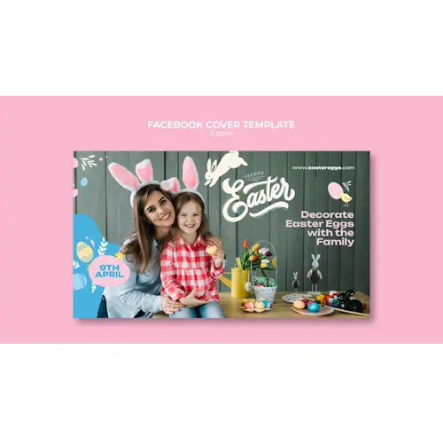 Easter facebook cover design template