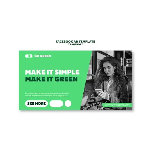 Eco transportation facebook template