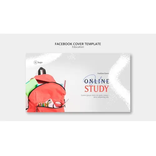 Education concept facebook cover template