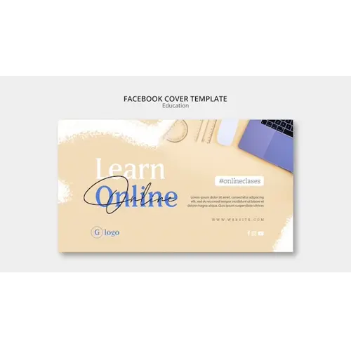 Education concept facebook cover template