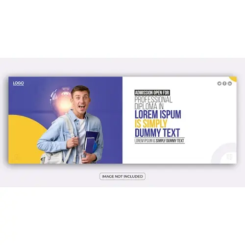 Educational facebook cover banner template