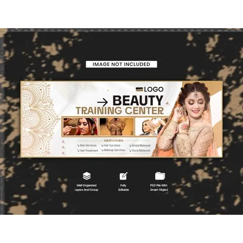 Elegant Beauty Salon Facebook Cover Salon Banner Design