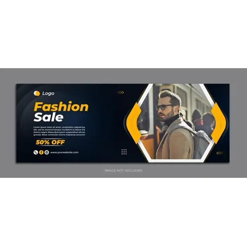 Elegant Fashion Sale Facebook cover template design
