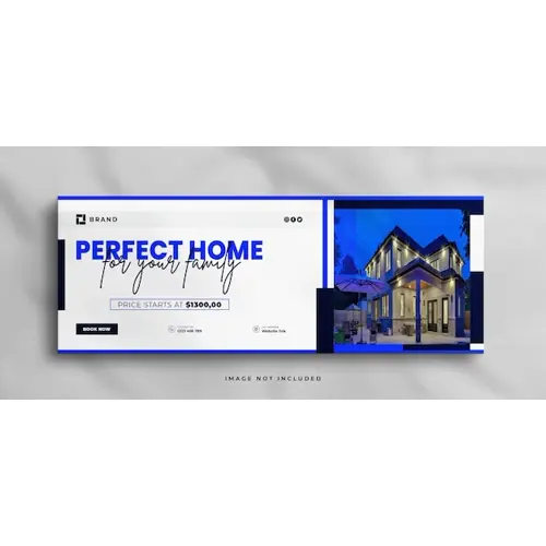 Elegant Interior home for sale real estate facebook cover banner