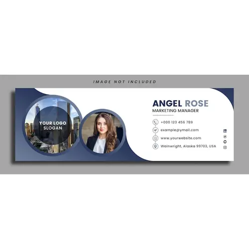 Email signature or email footer and personal social media Facebook cover design template