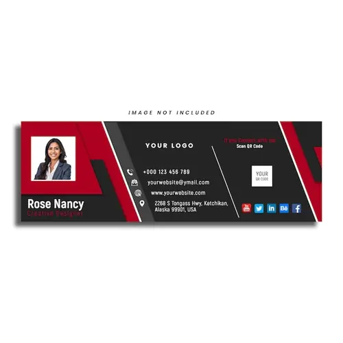 Email signature or email footer and personal social media Facebook cover design template