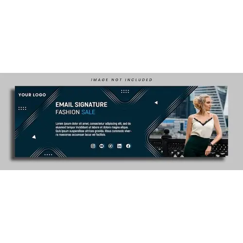 Email signature or email footer and personal social media Facebook cover design template