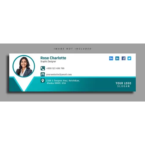 Email signature or email footer and personal social media Facebook cover design template