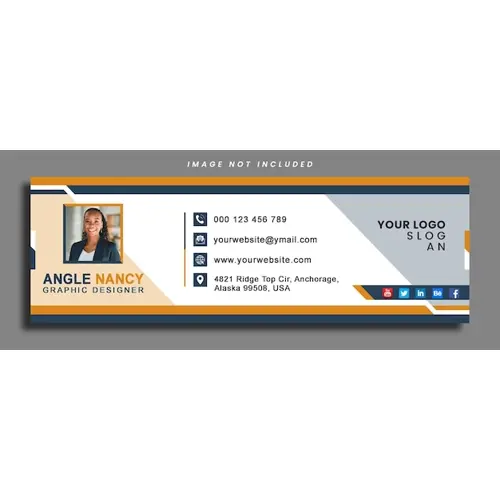Email signature or email footer and personal social media Facebook cover design template