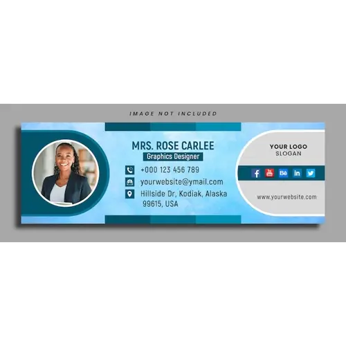 Email signature or email footer and personal social media Facebook cover design template