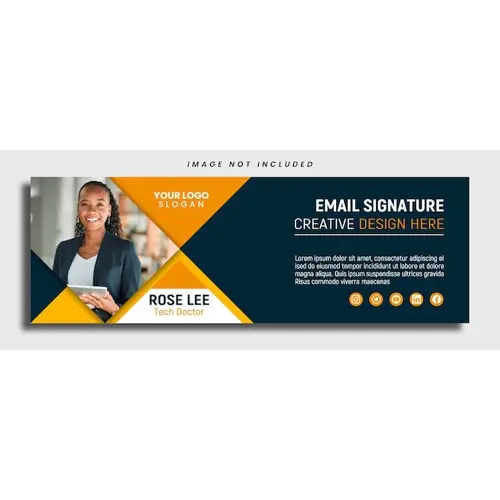 Email signature or email footer and personal social media Facebook cover design template