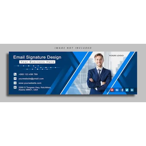 Email signature or email footer and personal social media Facebook cover design template