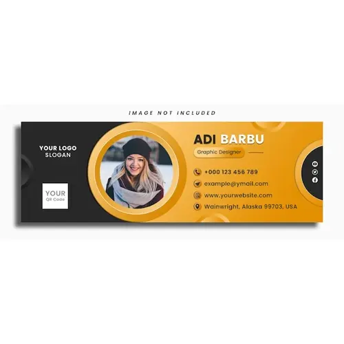 Email signature or email footer and personal social media Facebook cover design template