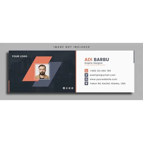 Email signature or email footer and personal social media Facebook cover design template