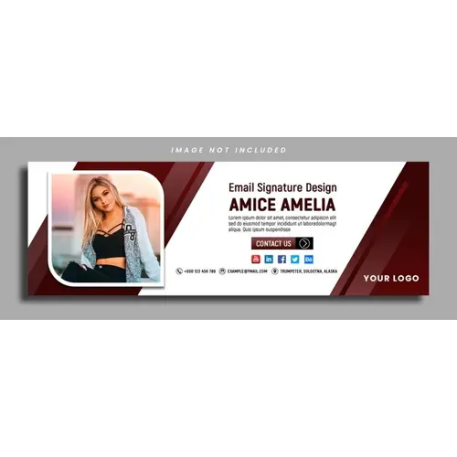 Email signature or email footer and personal social media Facebook cover design template