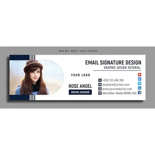 Email signature or email footer and personal social media Facebook cover design template