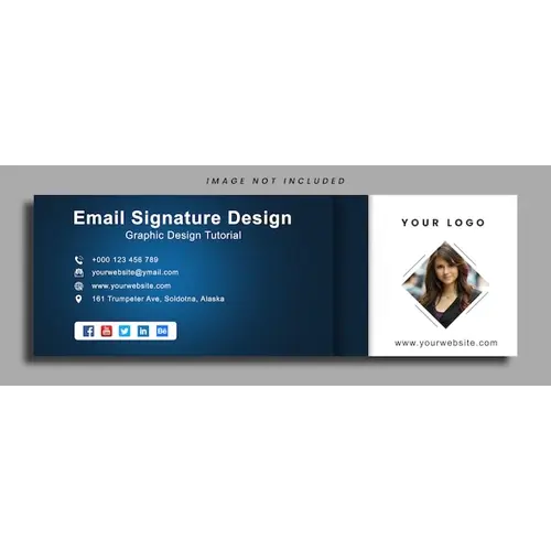 Email signature or email footer and personal social media Facebook cover design template