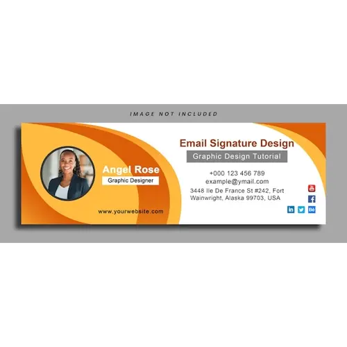 Email signature or email footer and personal social media Facebook cover design template
