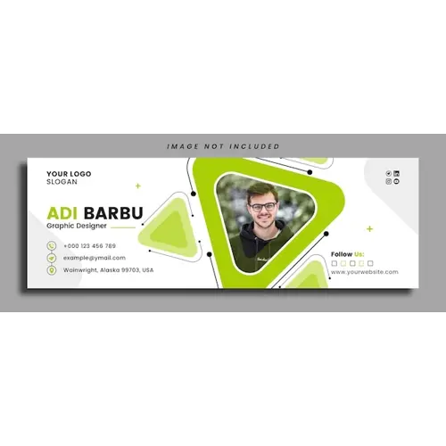 Email signature or email footer and personal social media Facebook cover design template