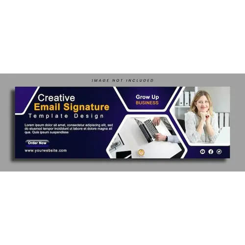 Email signature or email footer and personal social media Facebook cover design template