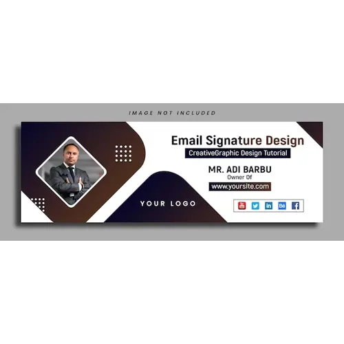 Email signature or email footer and personal social media Facebook cover design template