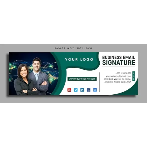 Email signature or email footer and personal social media Facebook cover design template