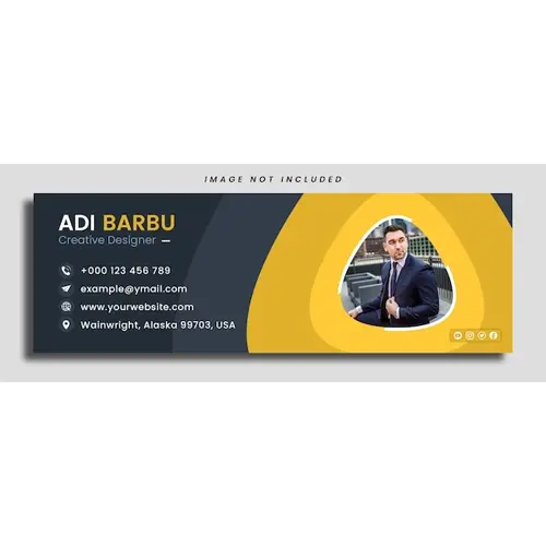 Email signature or email footer and personal social media Facebook cover design template