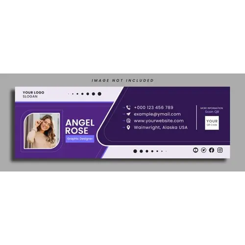 Email signature or email footer and personal social media Facebook cover design template