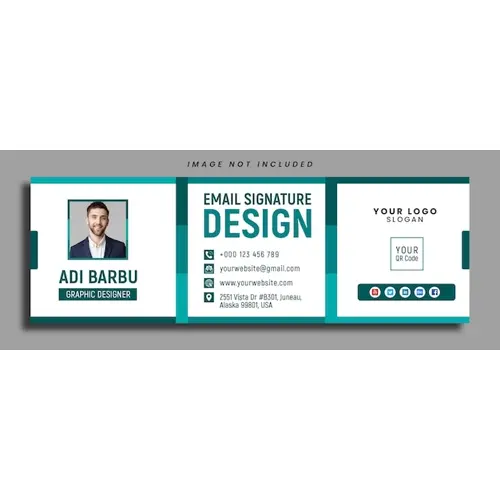 Email signature or email footer and personal social media Facebook cover design template