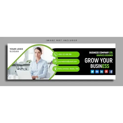 Email signature or email footer and personal social media Facebook cover design template