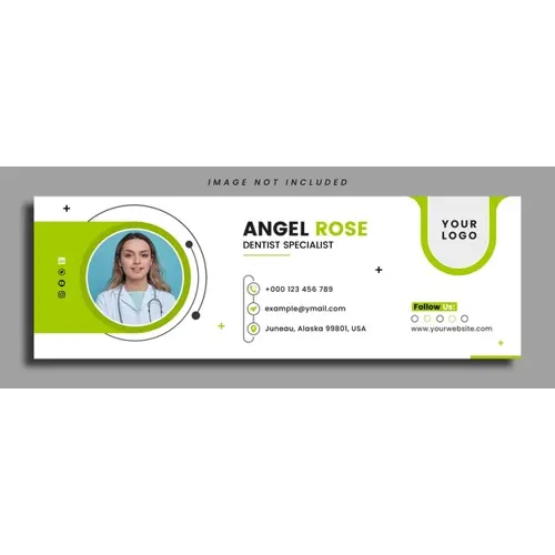 Email signature or email footer and personal social media Facebook cover design template