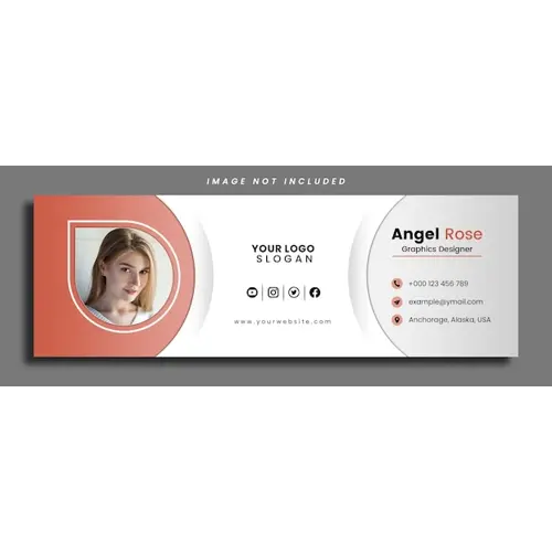 Email signature or email footer and personal social media Facebook cover design template