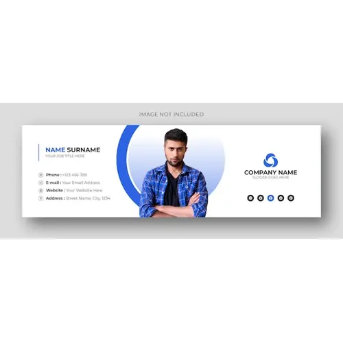 Email signature or email footer and personal social media facebook cover design template
