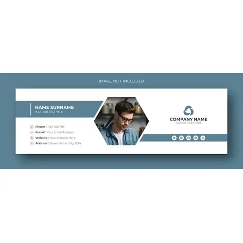 Email signature or email footer and personal social media facebook cover design template