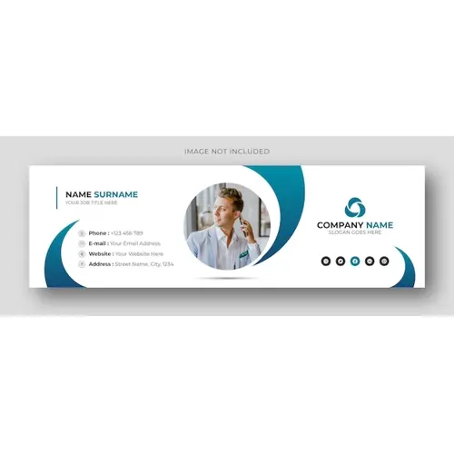 Email signature or email footer and personal social media facebook cover design template
