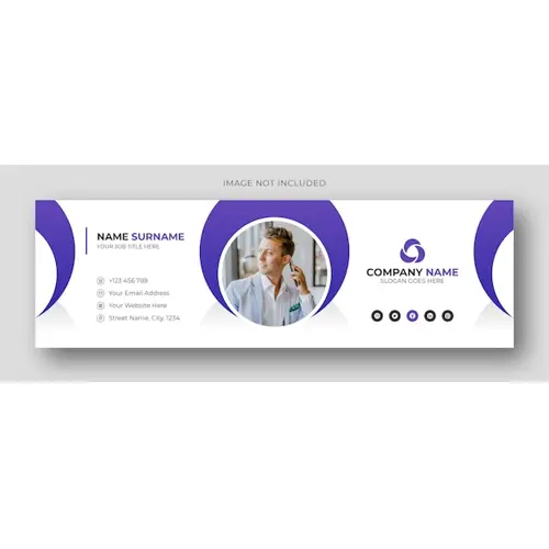 Email signature or email footer and personal social media facebook cover design template