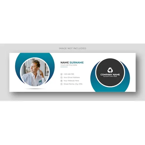 Email signature or email footer and personal social media facebook cover design template