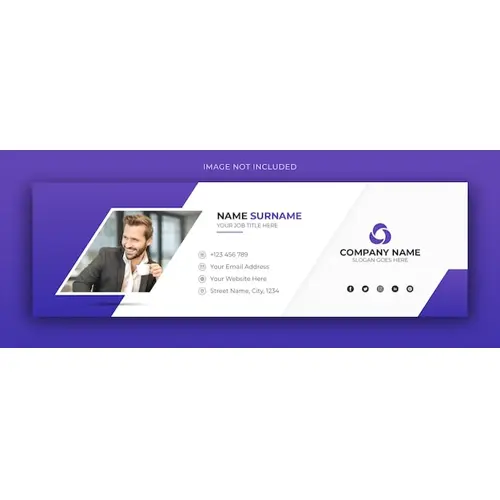 Email signature or email footer and personal social media facebook cover design template