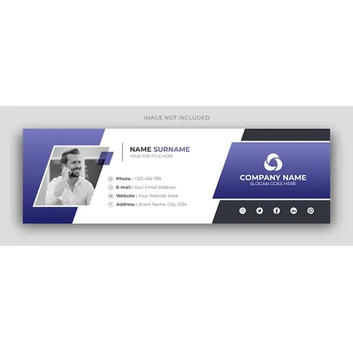 Email signature or email footer and personal social media facebook cover design template
